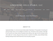 Tablet Screenshot of lingeringhills.com